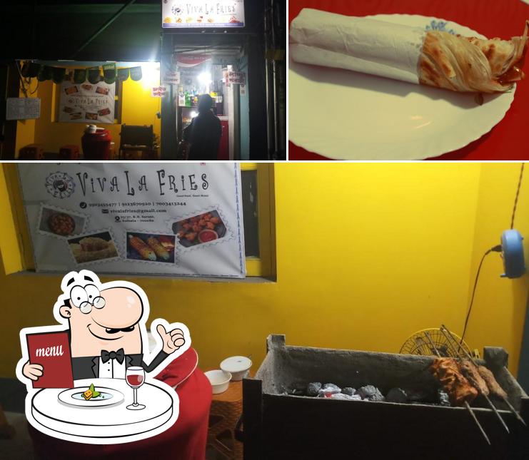 The image of food and exterior at Viva La Fries