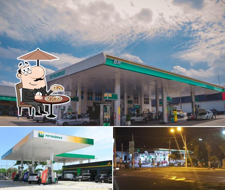 Você pode espairecer no na área externa do Posto Petrobras
