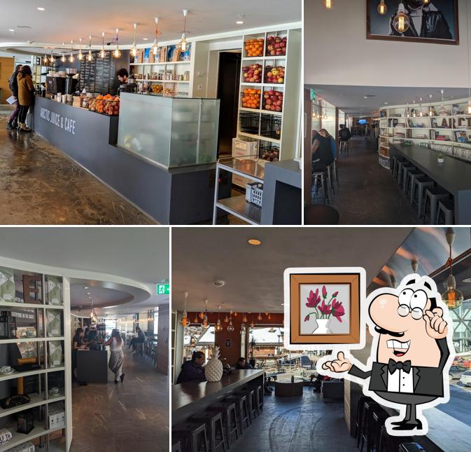 Gli interni di Arctic Juice & Café