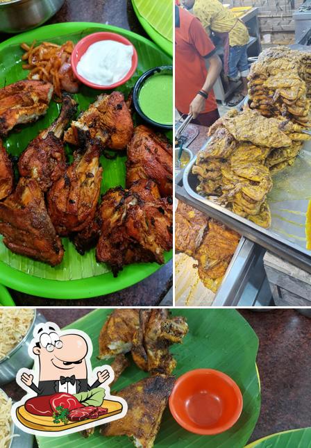 Pick meat dishes at Hotel New Arcot biriyani center