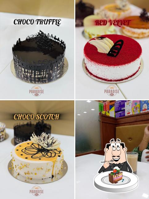 Chocolate cake at Paradise Bakes Calicut