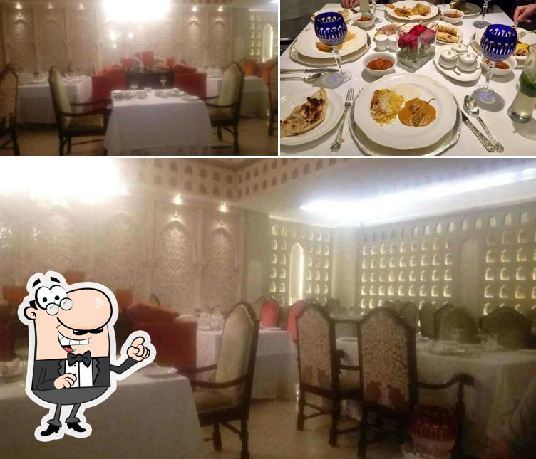 Take a seat at one of the tables at Dum Pukht