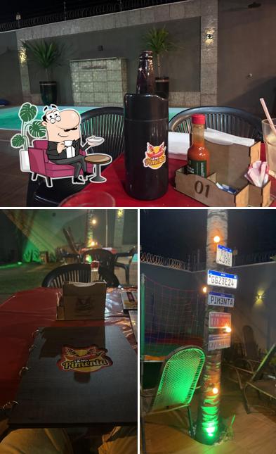 O interior do Lá no Pimenta - Espetos e Porções