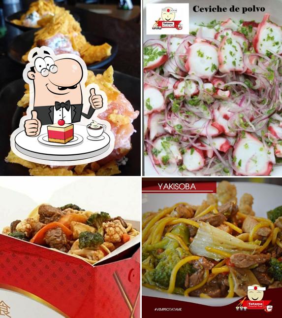Tatame Oriental Food serve uma variedade de pratos doces