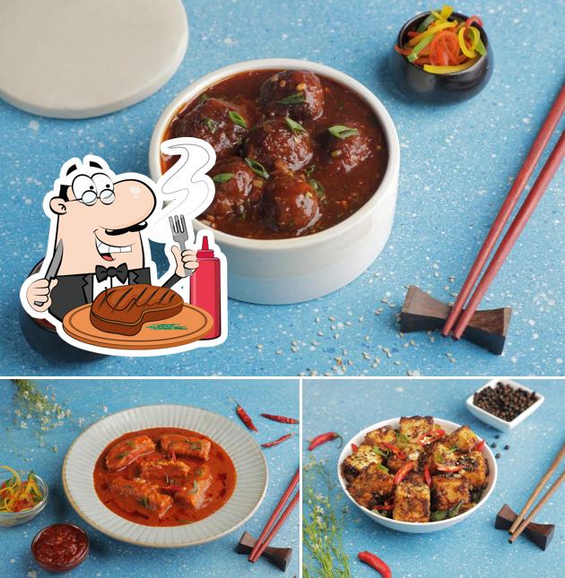 Order meat meals at YOLO Courtyard