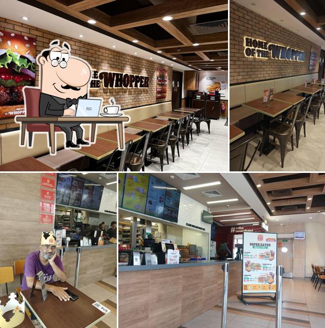 The interior of Burger King