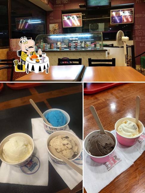 The image of Baskin Robbins’s food and interior