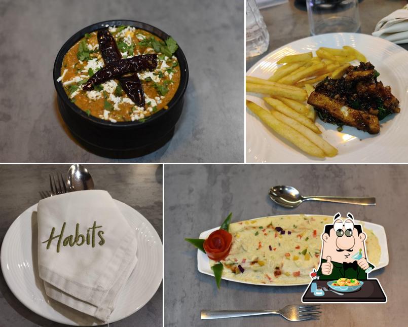 Food at Habits Restaurant