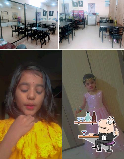 The image of interior and food at Kishan PavBhaji