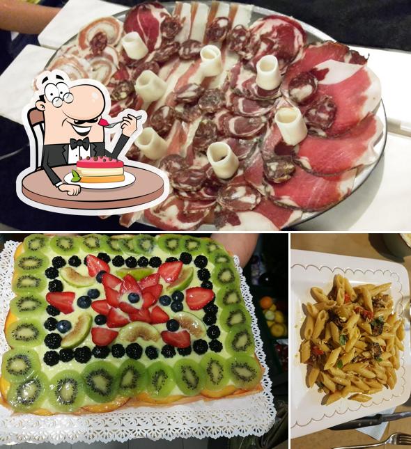 “Le Maschere” Bar Ristorante Pizzeria Tabacchi Punto lottomatica Lavanderia a gettoni offre un'ampia selezione di dolci