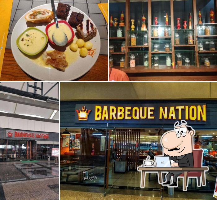 The interior of Barbeque Nation