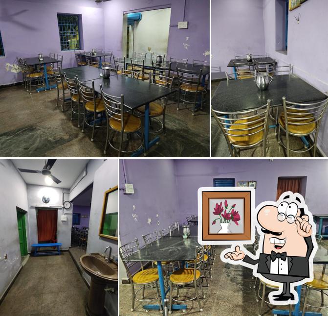 The interior of Babu Mess (Veg-Non Veg)