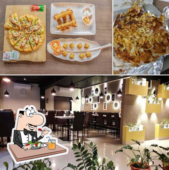 The image of food and interior at The Oyster Continental