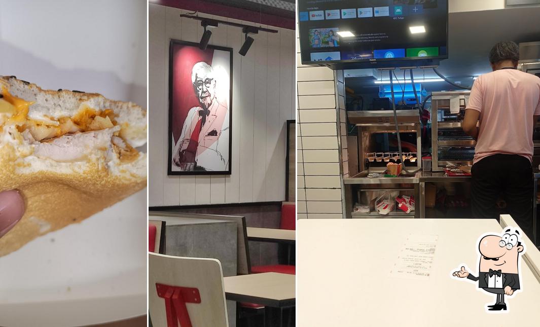 Take a seat at one of the tables at KFC