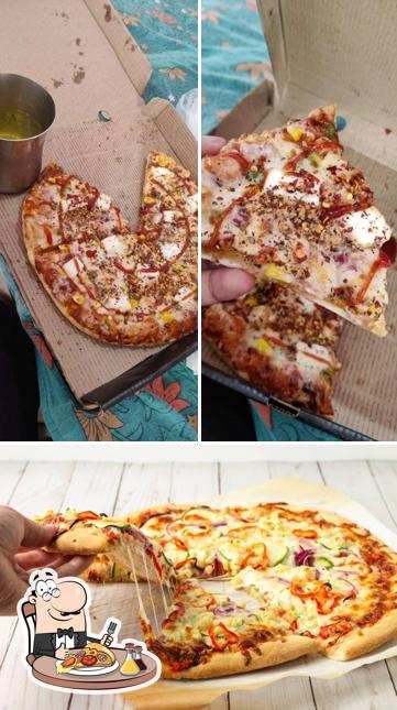 Pick various types of pizza