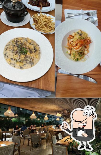 Sente em uma das mesas no ROI Méditerranée