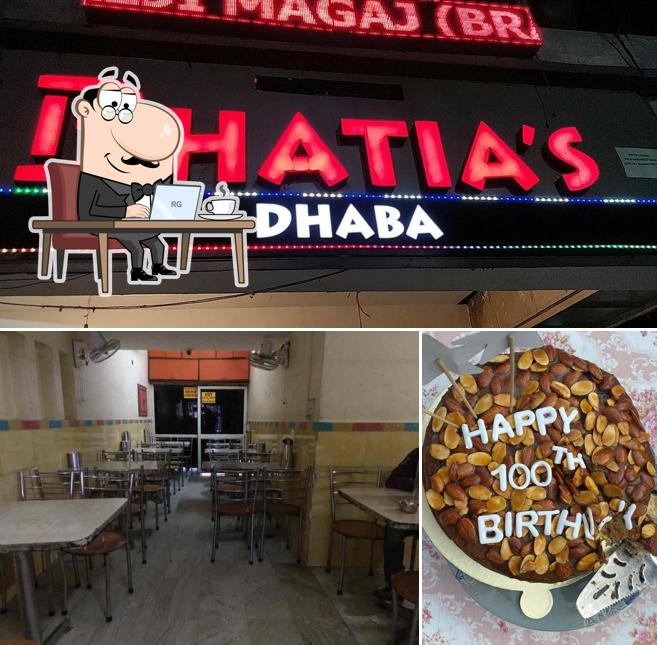 Take a seat at one of the tables at Bhatia's