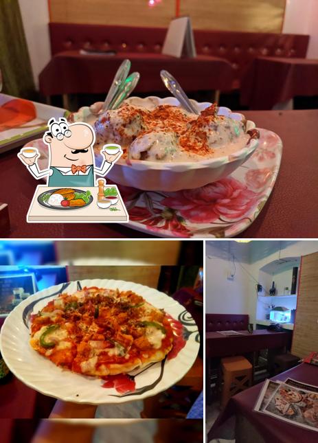 This is the picture showing food and interior at Refresh Cafe