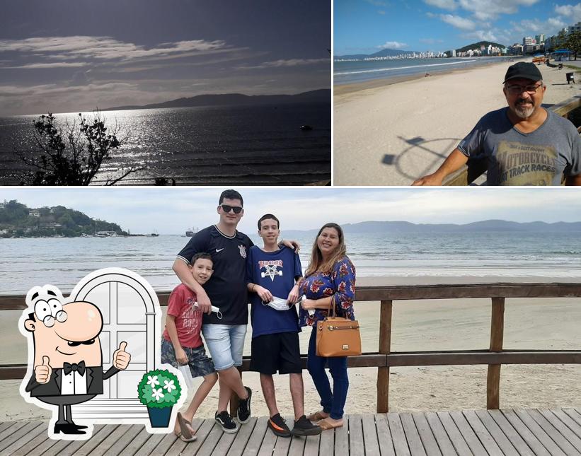 Desfrute da vista da área externa do Tapera Restaurante Beira Mar Itapema