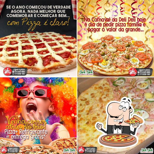 Experimente diferentes variedades de pizza