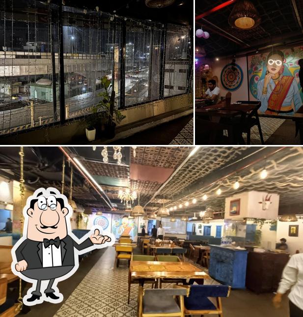 Take a seat at one of the tables at Dum matka