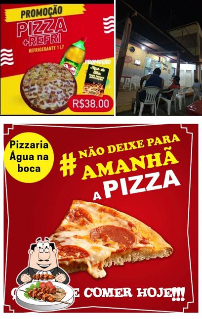 Comida em Pizzaria Água Na Boca