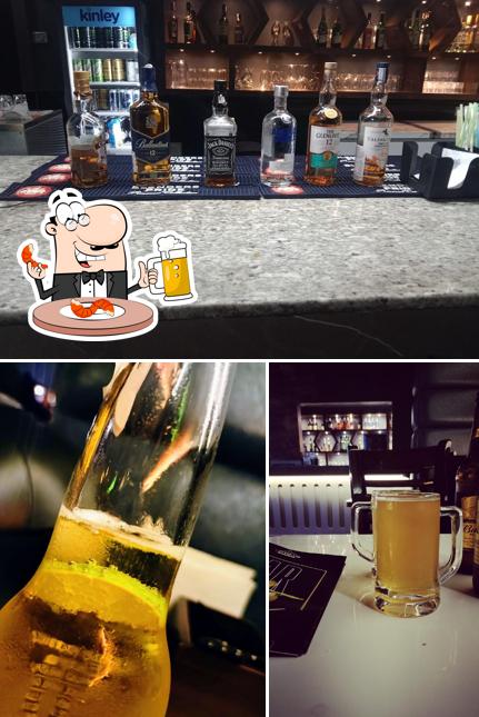 You can get a pint of light or dark beer