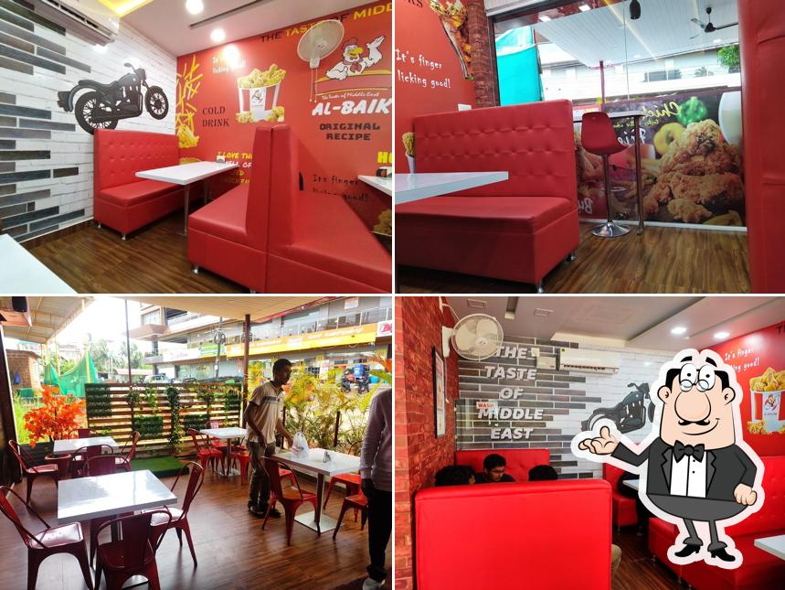 Take a seat at one of the tables at Al Baik