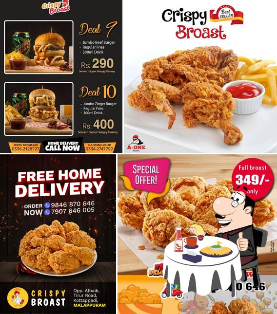 Hamburger at Crispy Broast