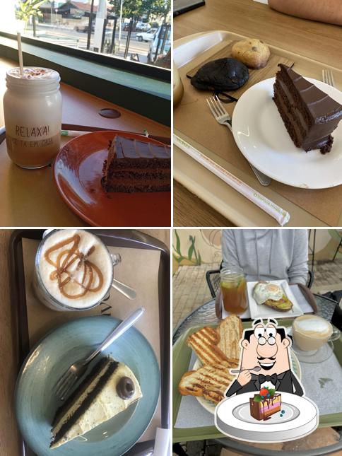 Bolo de chocolate em Casa Cookie e Café