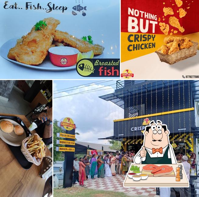 Fish and chips at CRISPY MEAL FRIED CHICKEN N FISH ADOOR