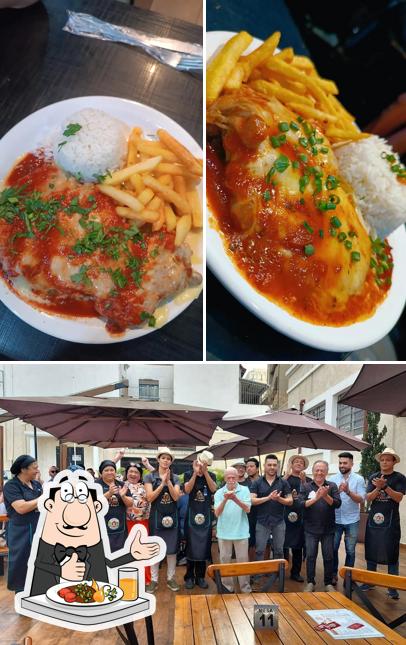 Confira a ilustração ilustrando comida e interior a Tom Nosso - Bar & Cozinha