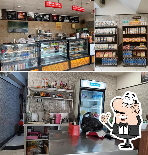 This is the image depicting interior and food at Ram's Coffee