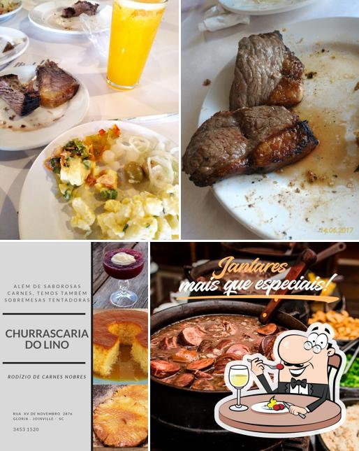 Comida em Churrascaria do Lino