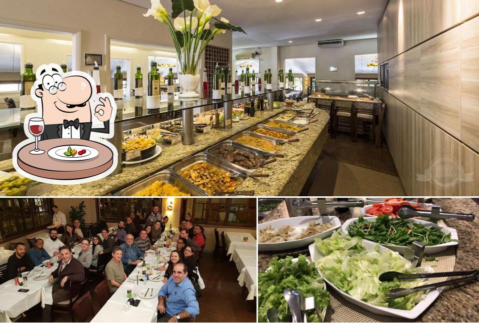 Entre diferentes coisas, comida e mesa de jantar podem ser encontrados a Macedos Restaurante e Pizzaria