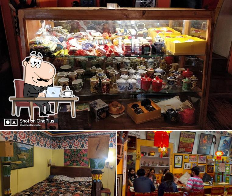 Take a seat at one of the tables at Doma's Inn