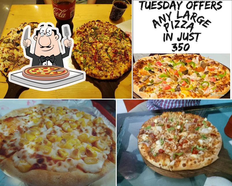 Try out pizza at pizzeria hut