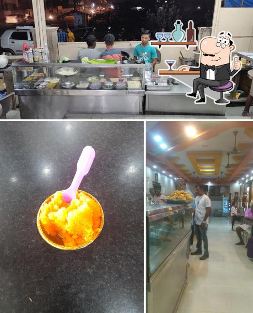 The interior of Pranav Vegetarian Restaurant