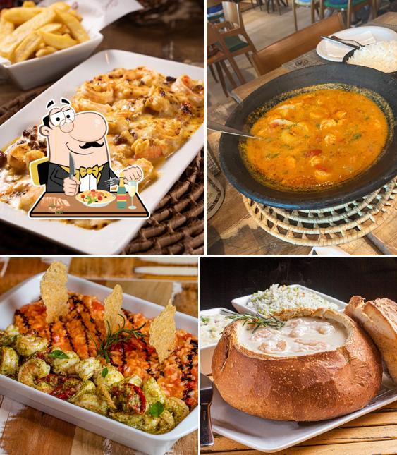 Comida em Restaurante Camarada Camarão