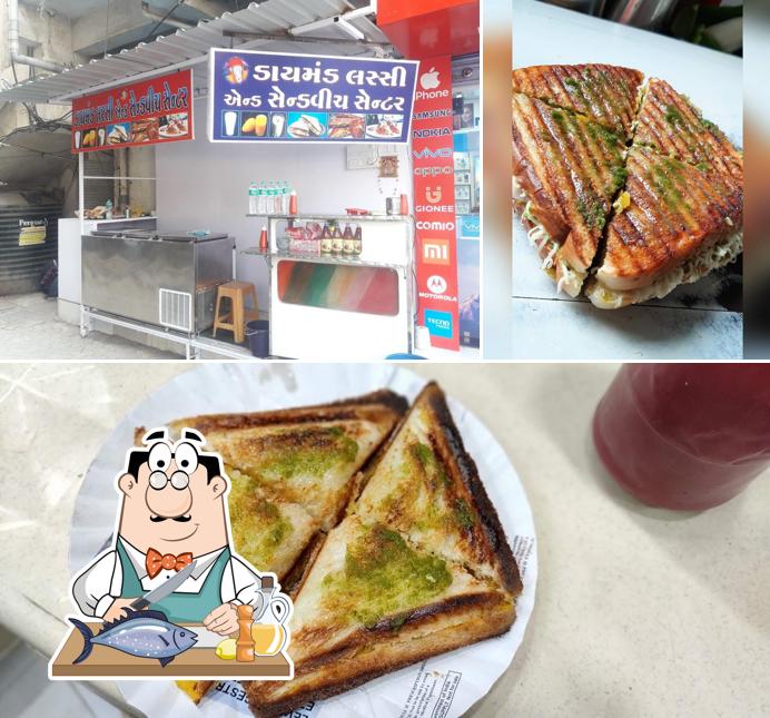 Grilled salmon at Diamond Lassi & Sandwich