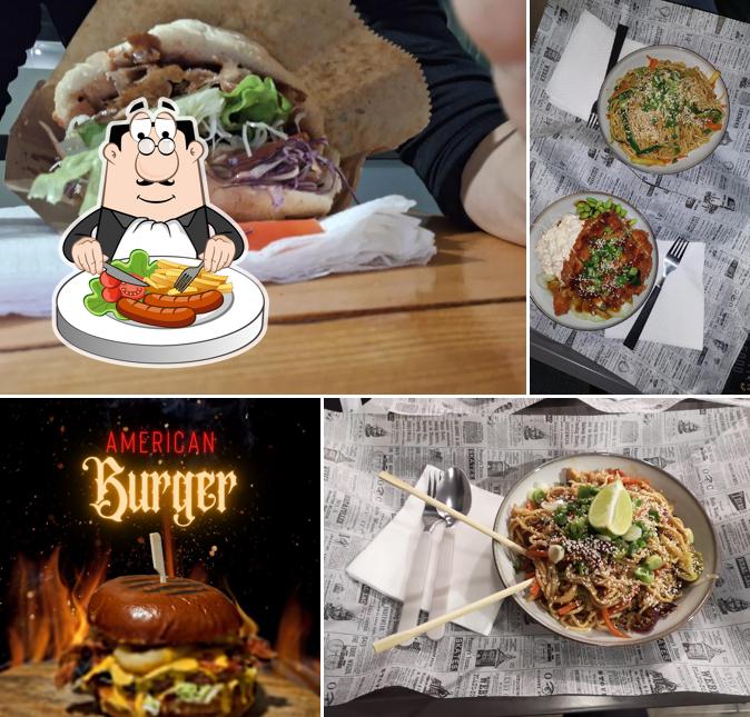 Panino con maiale stirato al Hood food