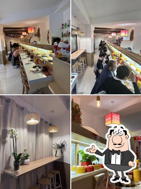 L'intérieur de YUXIANGTING-buffet à volonté 御香亭旋转自助火锅