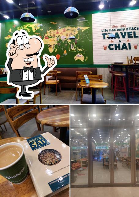 The interior of Chaayos Cafe at Advant Noida