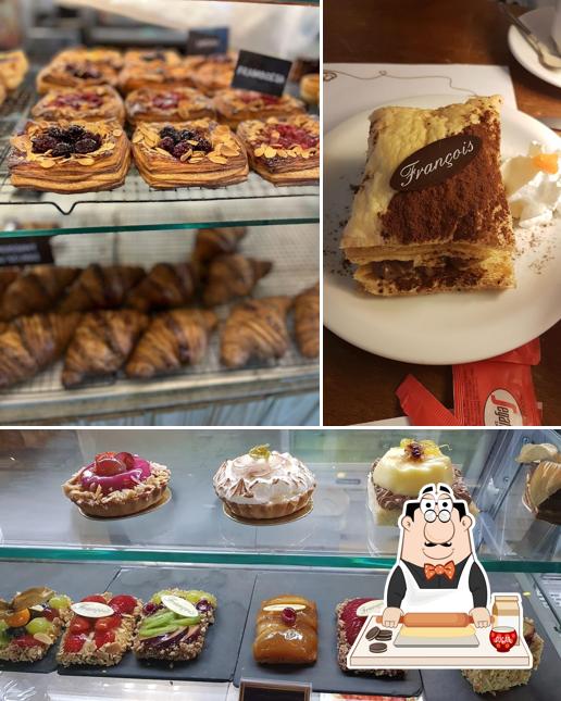 Café François Corporate Park/SC-401 serve uma gama de pratos doces