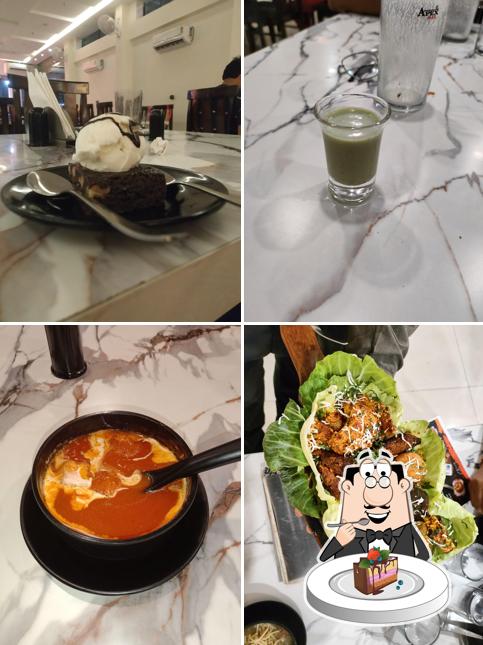 Chocolate cake at MJD Restaurant and Banquet