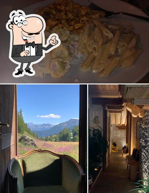 La interni e cibo del ristorante