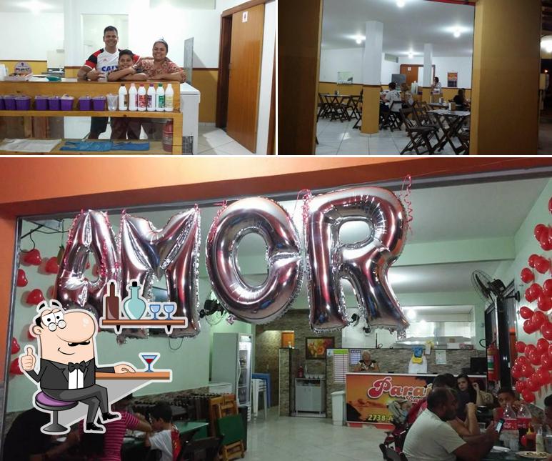 O interior do Paraíso's Lanches