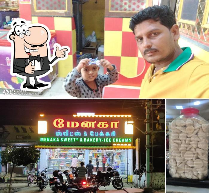 See the pic of Menaka Sweets & Bakery