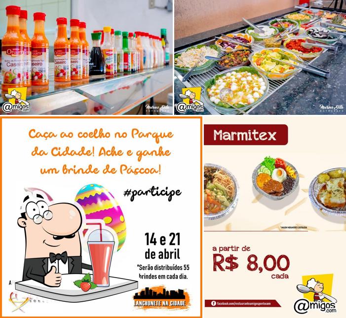 Desfrute de uma bebida no Restaurante Amigos.com