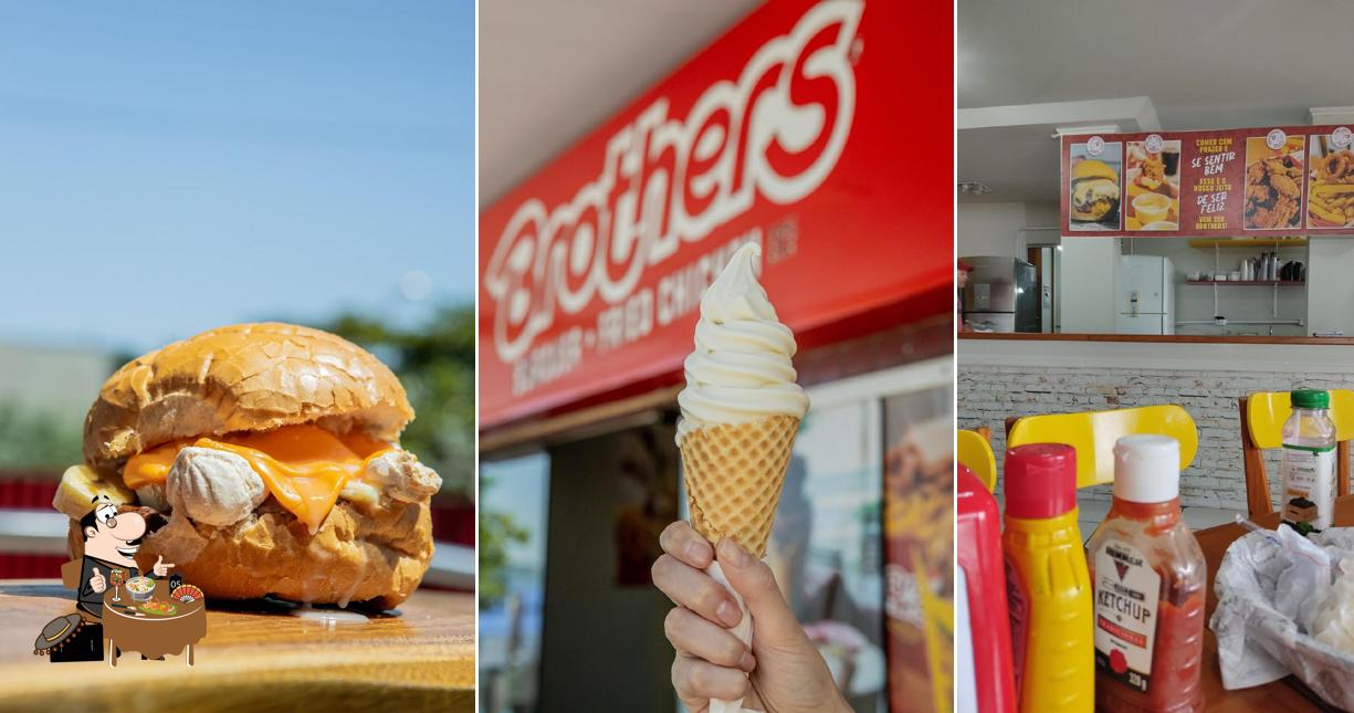 Platos en Brothers BFC Itapema Burger Frango Frito no Pote e Açaí